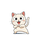 【バンザイ猫 1】（個別スタンプ：5）