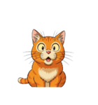 【ビックリ猫 1】（個別スタンプ：2）