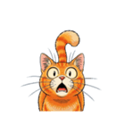 【ビックリ猫 1】（個別スタンプ：4）