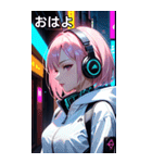サイバーパンクの少女（個別スタンプ：1）