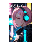 サイバーパンクの少女（個別スタンプ：21）