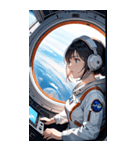 宇宙飛行士の少女0（個別スタンプ：7）