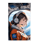 宇宙飛行士の少女0（個別スタンプ：21）