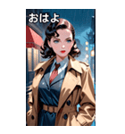 フィルム・ノワールの女探偵（個別スタンプ：1）