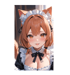 猫耳メイド0（個別スタンプ：34）