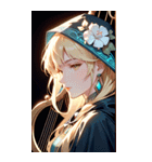 アールヌーボーの乙女（個別スタンプ：1）