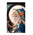 アールヌーボーの乙女（個別スタンプ：17）