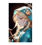 アールヌーボーの乙女（個別スタンプ：31）