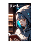 図書館の少女（個別スタンプ：18）