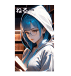 図書館の少女（個別スタンプ：26）