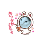 病みネコ2挨拶（個別スタンプ：5）
