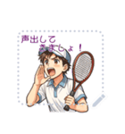 テニス 男子 部活 スポーツ (文字)（個別スタンプ：11）