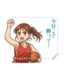 バスケットボール 女子 スポーツ (文字)（個別スタンプ：7）