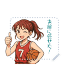 バスケットボール 女子 スポーツ (文字)（個別スタンプ：8）