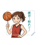 バスケットボール 女子 スポーツ (文字)（個別スタンプ：10）