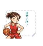 バスケットボール 女子 スポーツ (文字)（個別スタンプ：12）