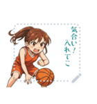バスケットボール 女子 スポーツ (文字)（個別スタンプ：19）
