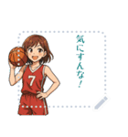 バスケットボール 女子 スポーツ (文字)（個別スタンプ：22）