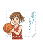 バスケットボール 女子 スポーツ (文字)（個別スタンプ：23）