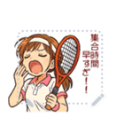 テニス 女子 部活 スポーツ (文字)（個別スタンプ：14）