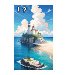 夏の海と灯台コレクション（個別スタンプ：17）