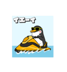 闇ペンギン【使用難易度★☆☆】夏（個別スタンプ：15）