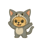 チワワちゃんの日常《着ぐるみ2》（個別スタンプ：27）