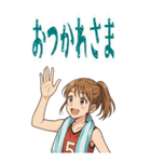 バスケットボール 女子 スポーツ (大)（個別スタンプ：15）