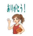 バスケットボール 女子 スポーツ (大)（個別スタンプ：21）