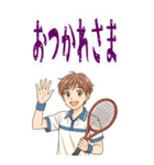 テニス 男子 部活 スポーツ (大)（個別スタンプ：15）