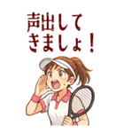 テニス 女子 部活 スポーツ (大)（個別スタンプ：11）