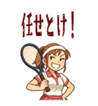 テニス 女子 部活 スポーツ (大)（個別スタンプ：12）