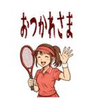 テニス 女子 部活 スポーツ (大)（個別スタンプ：15）