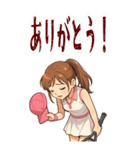 テニス 女子 部活 スポーツ (大)（個別スタンプ：21）