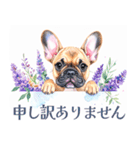 水彩感じるフレンチ・ブルドッグスタンプ（個別スタンプ：24）