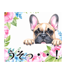 水彩感じるフレンチ・ブルドッグスタンプ（個別スタンプ：34）