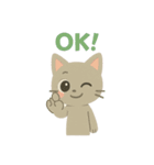 切り絵ねこ・毎日つかえるほっこりスタンプ（個別スタンプ：18）