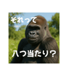 実写 ゴリラ 心の声（個別スタンプ：6）