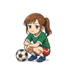 サッカー 女子 部活 スポーツ（個別スタンプ：2）