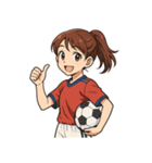 サッカー 女子 部活 スポーツ（個別スタンプ：5）