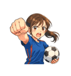 サッカー 女子 部活 スポーツ（個別スタンプ：7）