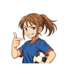サッカー 女子 部活 スポーツ（個別スタンプ：8）