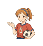 サッカー 女子 部活 スポーツ（個別スタンプ：10）
