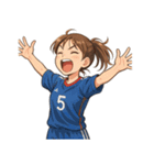 サッカー 女子 部活 スポーツ（個別スタンプ：11）