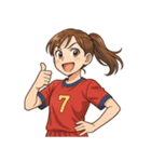 サッカー 女子 部活 スポーツ（個別スタンプ：12）