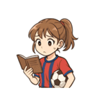 サッカー 女子 部活 スポーツ（個別スタンプ：13）