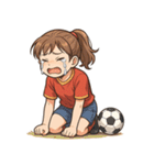 サッカー 女子 部活 スポーツ（個別スタンプ：17）
