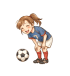 サッカー 女子 部活 スポーツ（個別スタンプ：21）