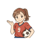 サッカー 女子 部活 スポーツ（個別スタンプ：22）