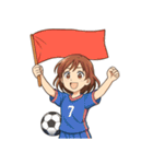 サッカー 女子 部活 スポーツ（個別スタンプ：23）